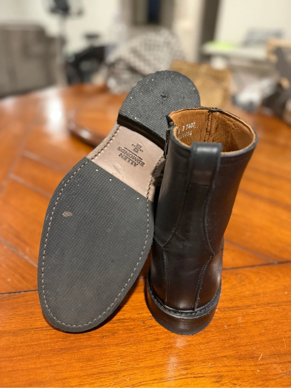 Allen Edmonds Tompkins zip boot 10.5 D
